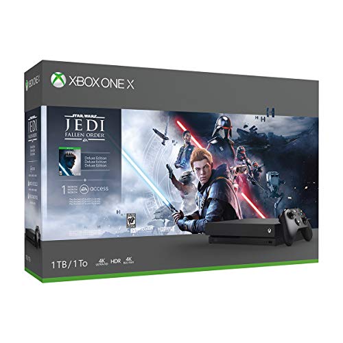 Xbox One S 1TB Star Wars Jedi Console Bundle - Digital download of Star Wars Jedi game - White Controller & Xbox One S Console - 8GB RAM 1TB HDD - Custom AMD Octa-core CPU - 4K Blu-ray & Strea