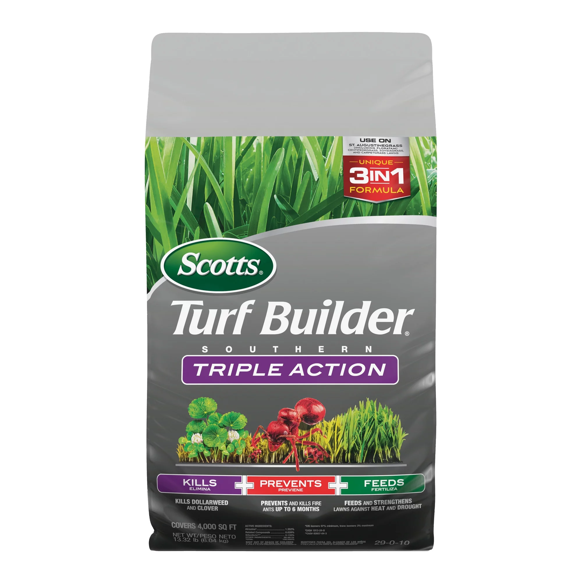 Scotts Turf Builder Southern Triple Action, 4,000 sq. ft., 13.32 lbs.