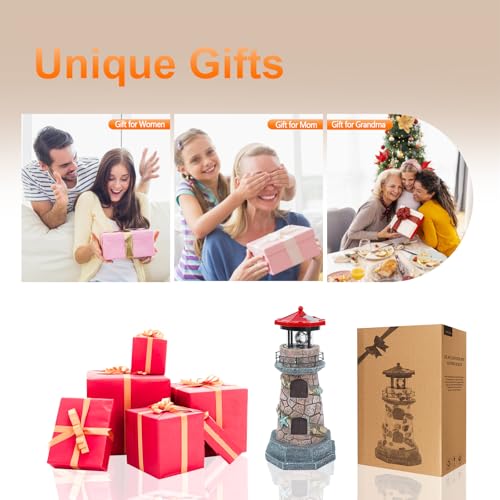 Solar Lighthouse with Rotating Beacon,11.5