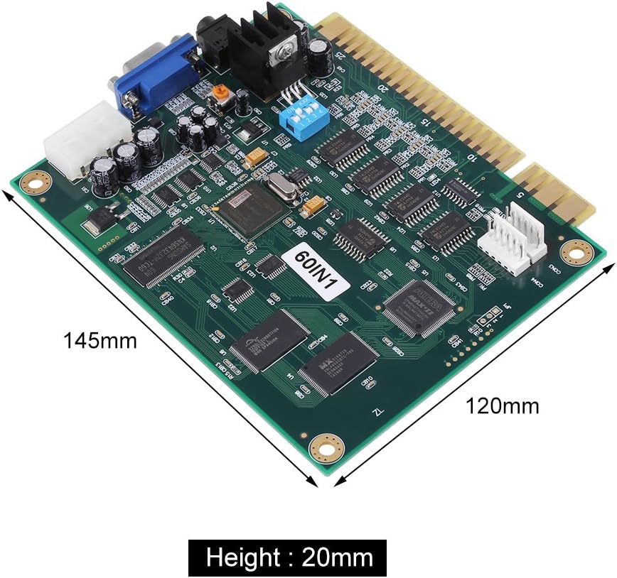 Arcade Game 60 in 1 PCB Board Multi Game Board with VGA/CGA Output for Table Arcade Game Machine