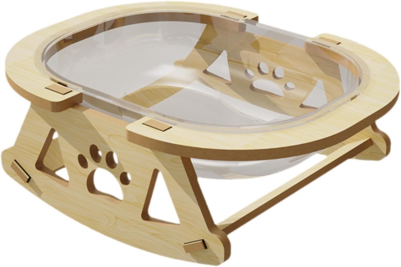 Space Capsule Cat Bed Condo, Kitten Four Seasons Universal Activity Centre Solid Wood Stand Cat Spaceship Bed Hammock, 47cmx40cmx39cm, Beige