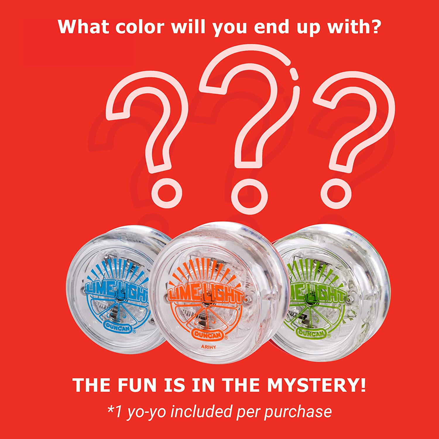 Duncan Toys Limelight LED Light-Up Yo-Yo, Beginner Level Yo-Yo with LED Lights, Mystery Color