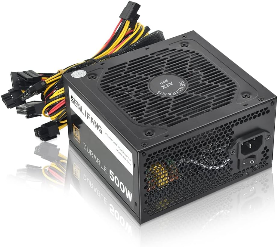 ATX 500W 12V 80 Plus Gold Certified, Non-Modular Active PC Power Supply with Auto-Thermally Controlled 120mm Fan