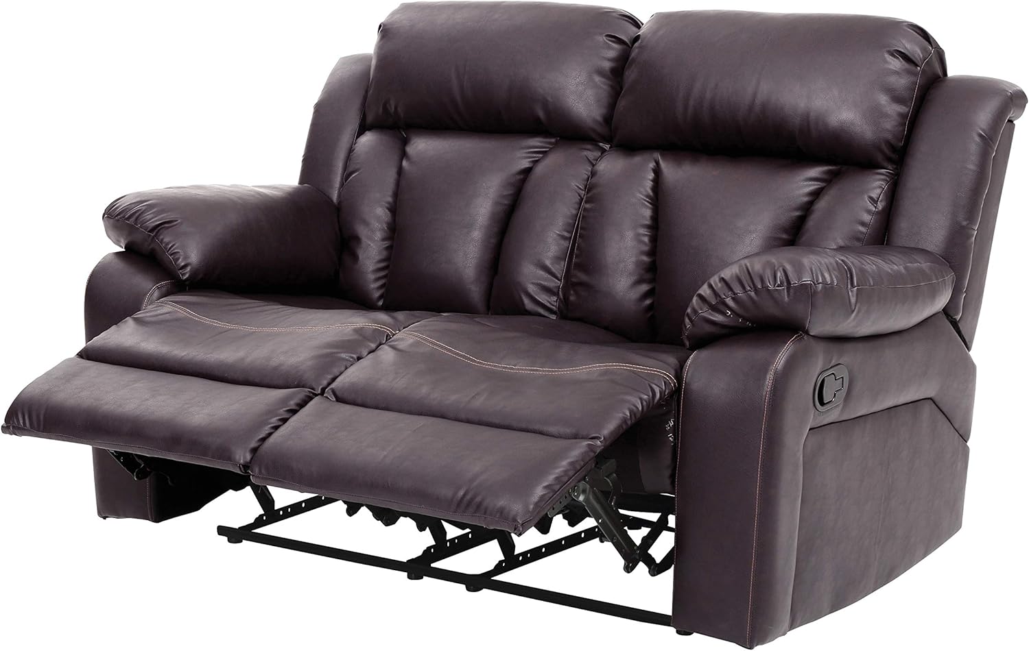 Glory Furniture Reclining Love seat, Brown Faux Leather