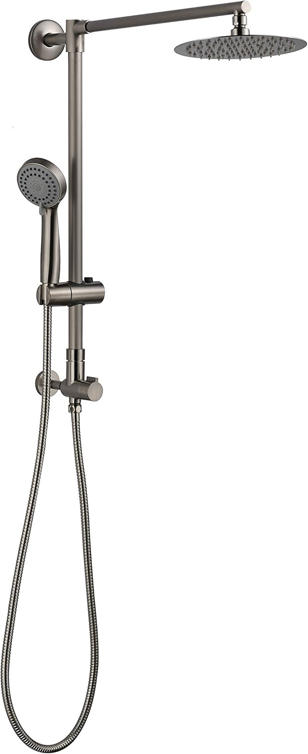 Polaris 1 Retrofit Rain Shower System, 3-Setting Handheld Shower Combo with Slide Bar, 8