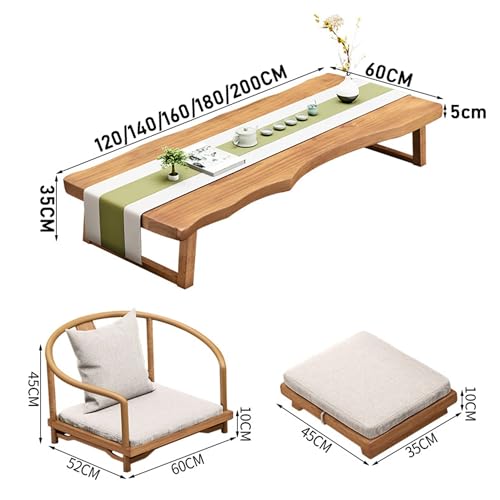 Altar Table Japanese Floor Table Tatami Table Low Tea Table for Sitting on The Floor Modern Minimalist Coffee Table(Color:Set-C,Size:100 * 50cm)