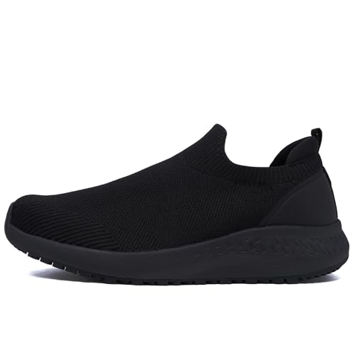 Non Slip Work Shoes for Men Food Service Slip On Chef Kitchen Shoes Waterproof Work Shoes Restaurant Slip Resistant Hospital Walking Sneakers Air Cushion Breathable Lightweight