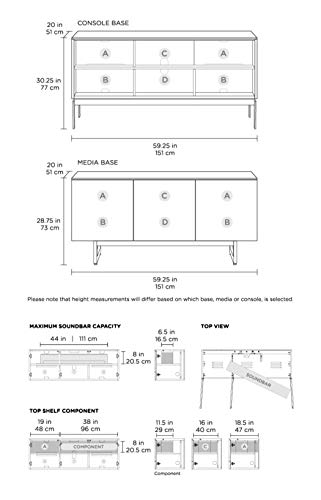 BDI Furniture Elements 8777-59.25'' TV Stand for TVs up to 70