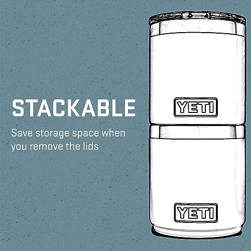 YETI Rambler Lowball, Vacuum Insulated Stainless Steel Stackable Lowball with MagSlider Lid, Stainless Steel, 10 oz (296 ml)