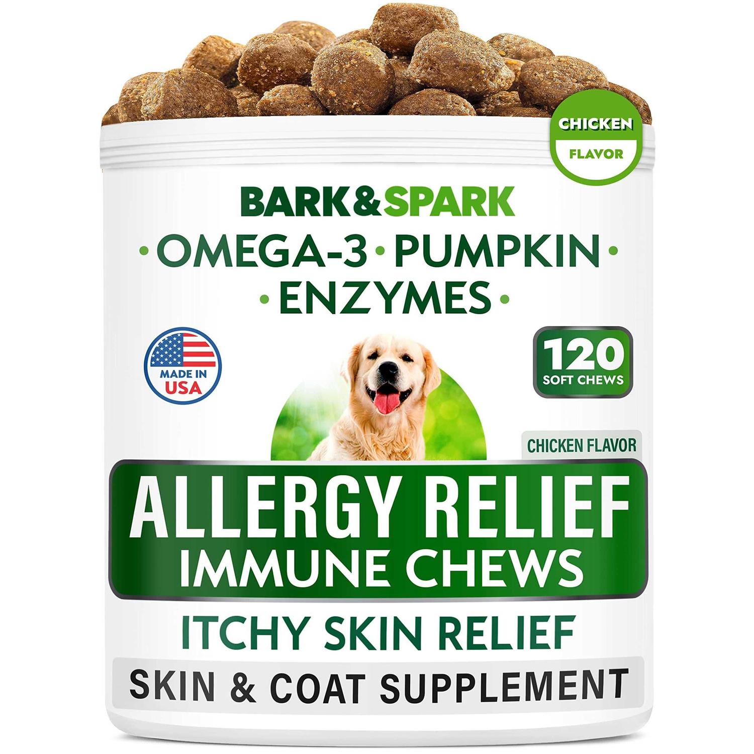 Bark&spark Allergy Relief Immune Chews Itchy Skin Relief - Pet Supplies online store