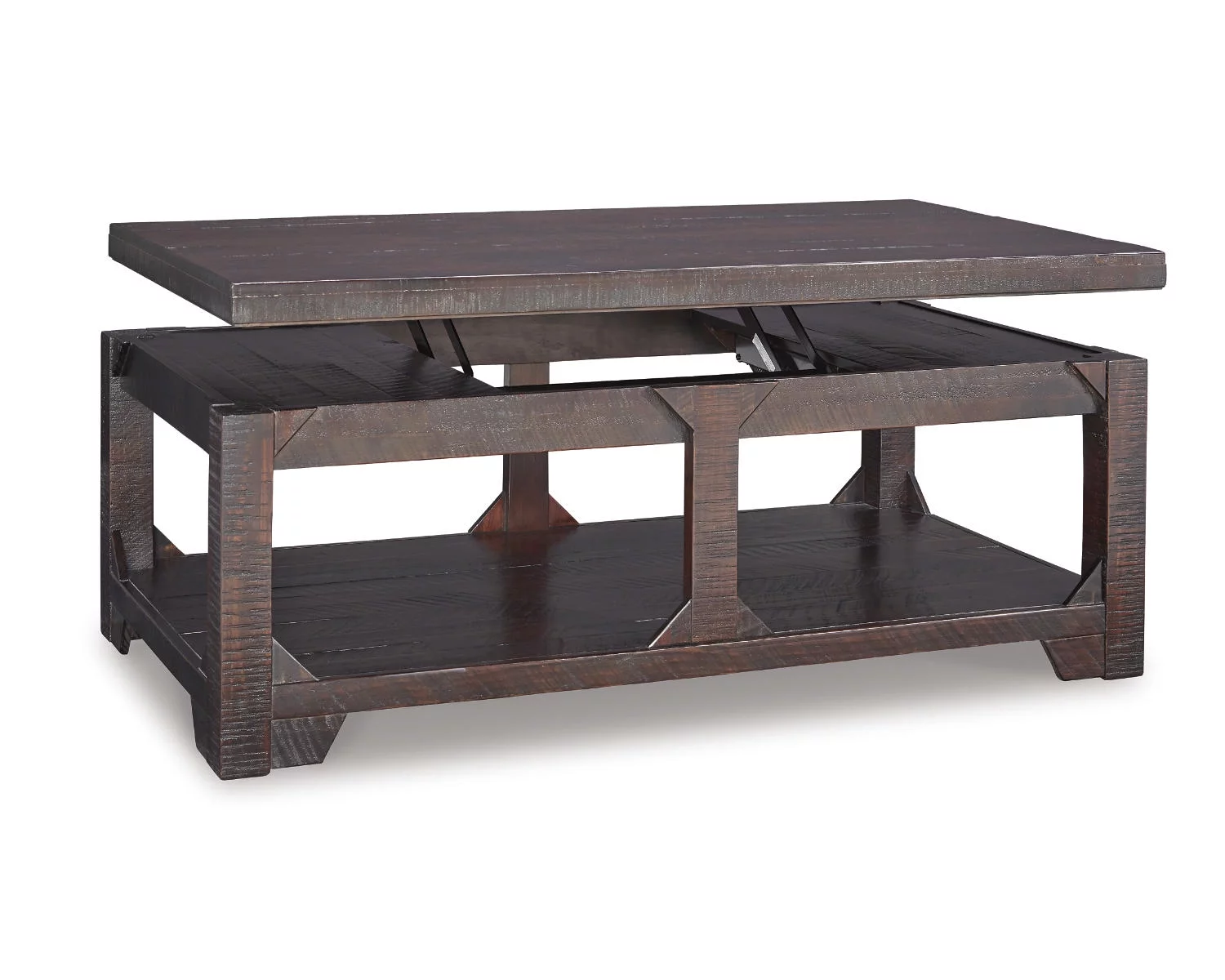 Signature Design by Ashley Casual Rogness Coffee Table with Lift Top Rustic Brown