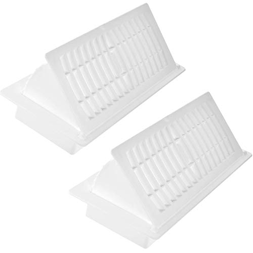 Hartford Ventilation Pop Up Floor Vent Register - 4” x 12”(Duct Opening) - Air Vent Deflector for Home Heat/AC - Extender for Under Furniture, Couch, Cabinetry - Floor or Ceiling Use (2, White)