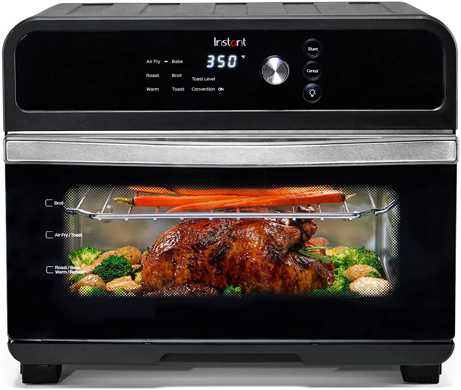 Instant Vortex Plus Air Fryer Oven  6 Quart  From the Makers of Instant Pot  6-in-1  Broil  Roast  Dehydrate  Bake  Non-stick and Dishwasher-Safe Basket  App With Over 100 Recipes  Stainl