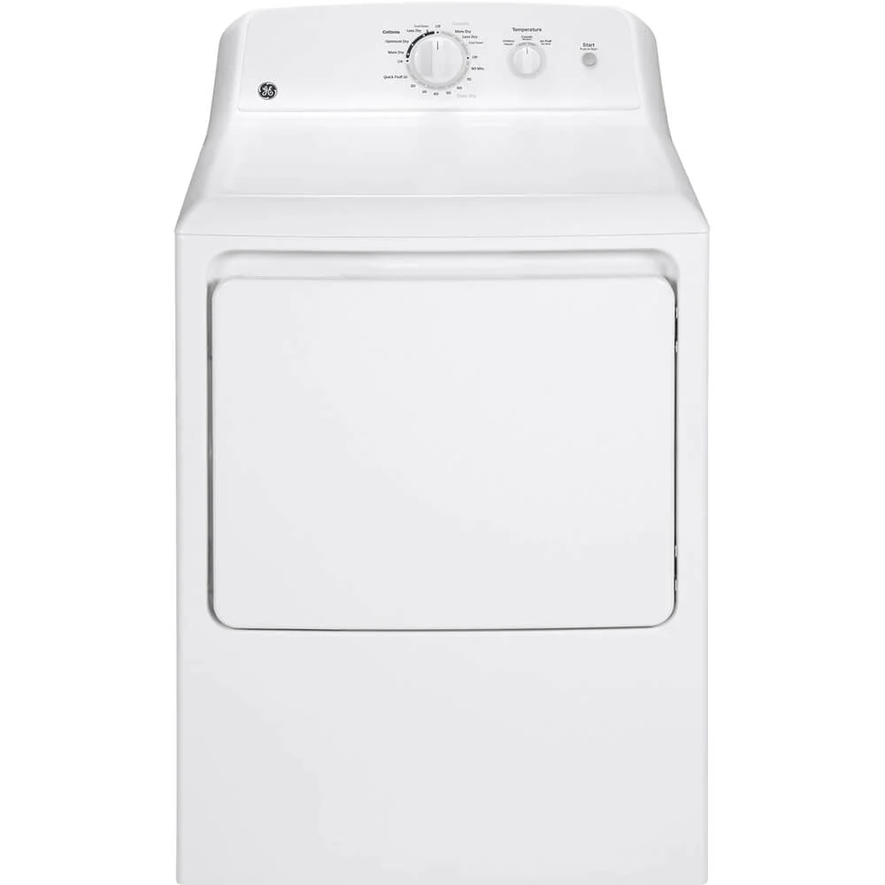 GE GTX22EASKWW 6.2 Cu. Ft. Capacity Aluminized Alloy Drum Electric Dryer
