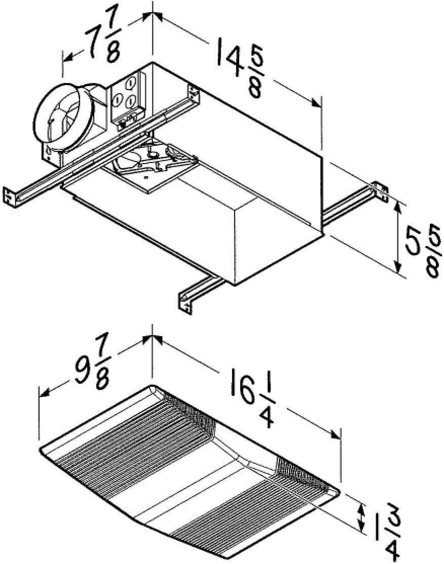 Broan-Nutone 668RP Ceiling Bathroom Exhaust Fan and Light Combo, 100-Watt Incandescent Lighting, 4.0 Sones, 70 CFM , White