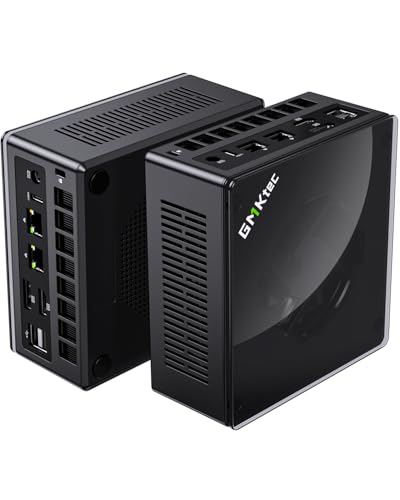 GMKtec M5 Plus Gaming Mini PC Ryzen 7 5825U (Upgraded 7430U/ 5700U), 32GB RAM 1TB SSD Dual NIC LAN 2.5GbE Desktop Computers Office Home, Triple 4K Display, WiFi 6E, USB3.2, USB-C, BT 5.2, DP, HDMI 2.0