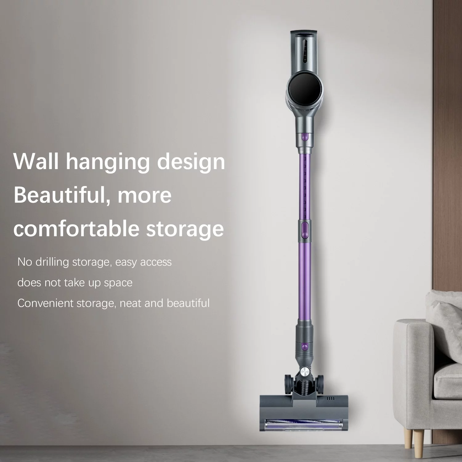 BLUELK Cordless Stick Vacuum Cleaner for Carpet Floor Pet Hair, Large capacity battery