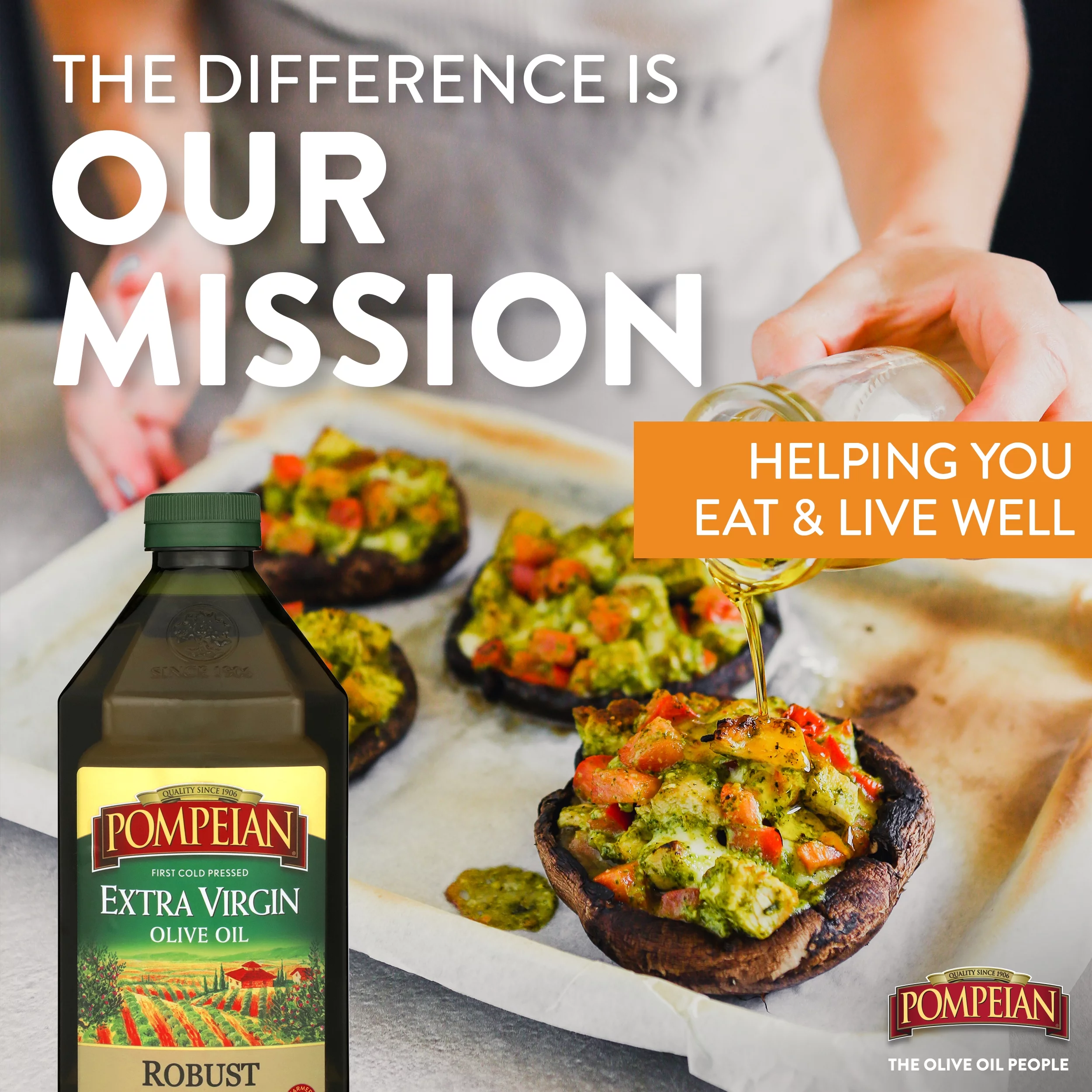 Pompeian Robust Extra Virgin Olive Oil - 68 fl oz