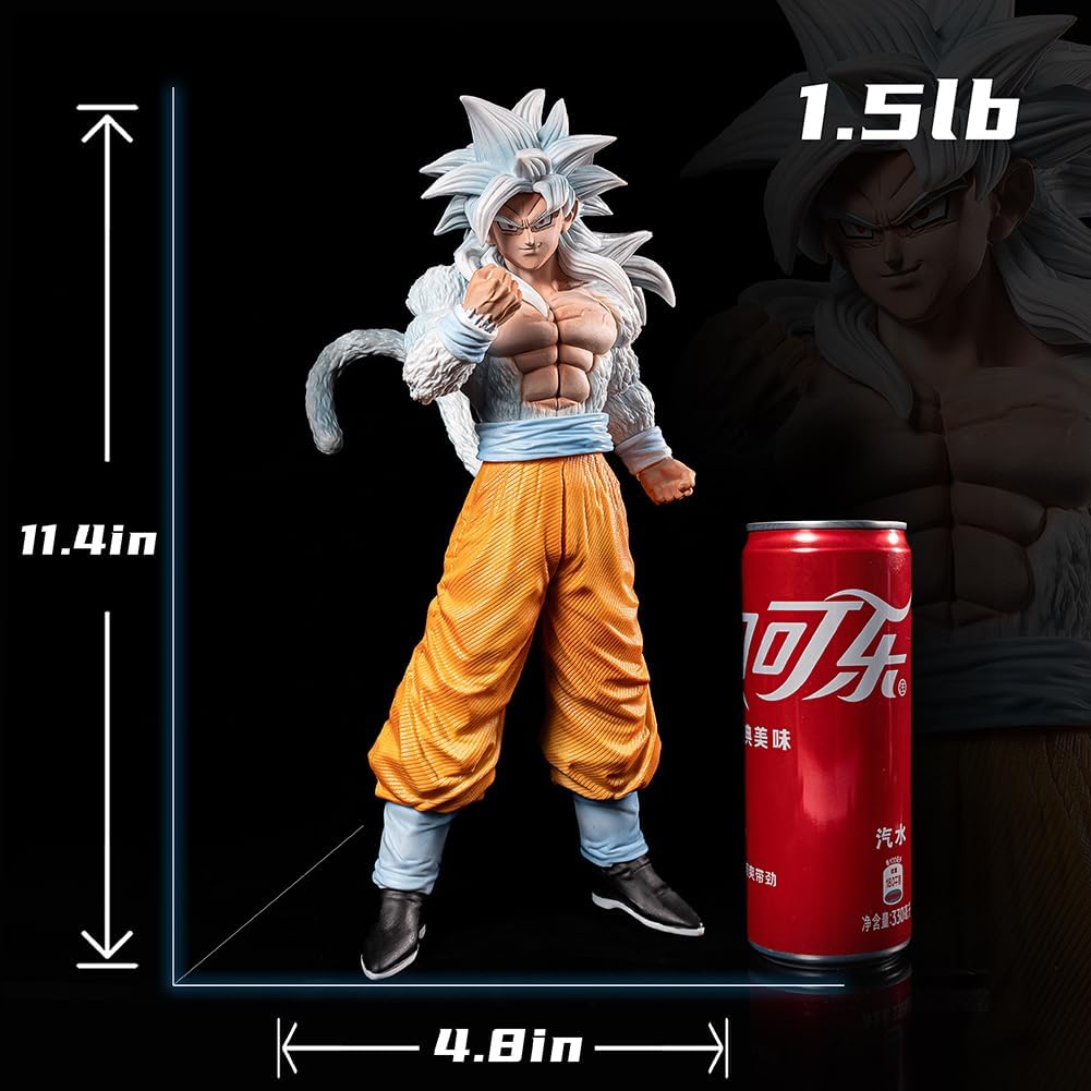 Goku Figure， Super Saiyan 5 Goku Action Figure Figurine DBZ ssj5 Birthday Gifts 11.4 Inch
