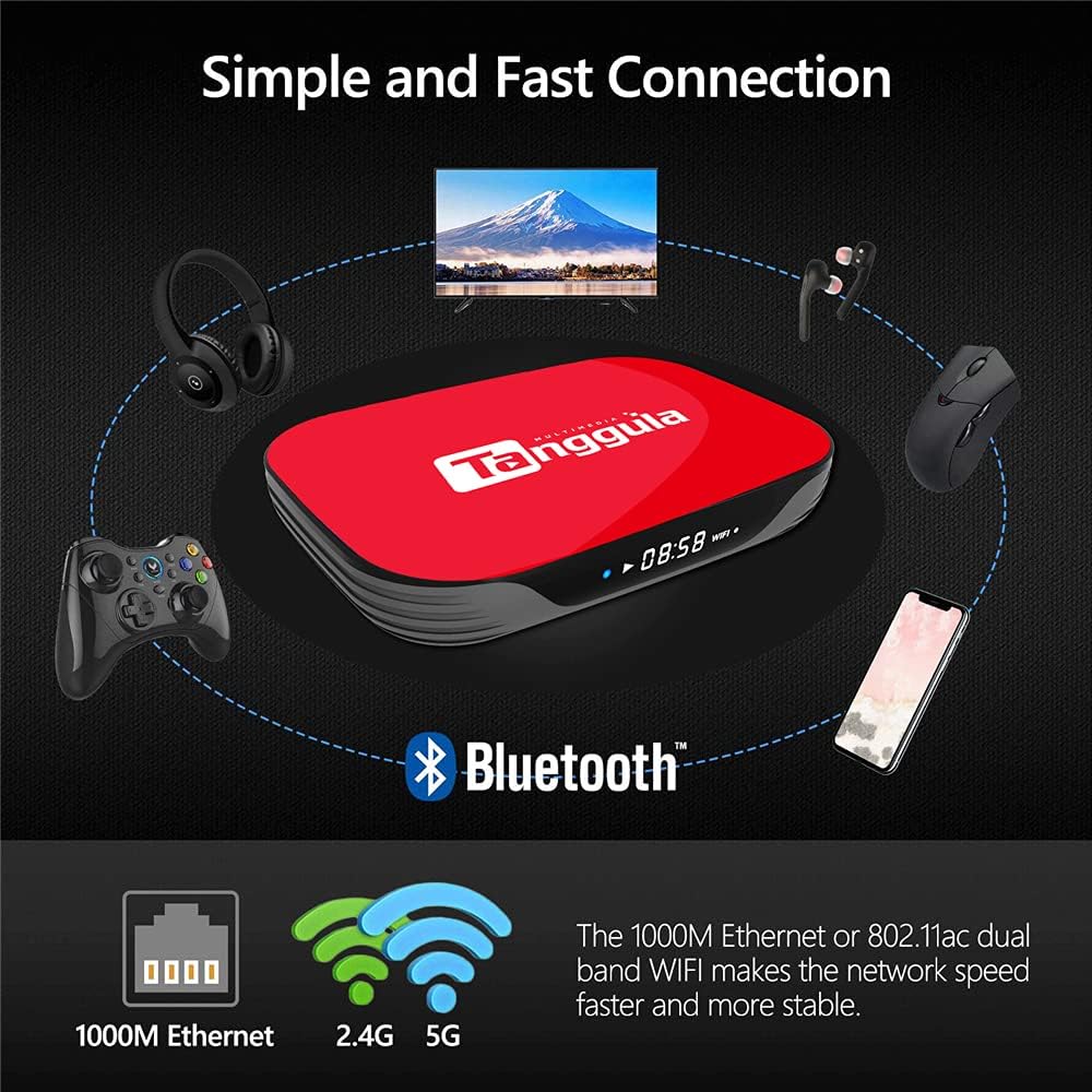 1~3 Days Delivery, Tanggula X1 Android TV Box, 4GB+128GB, Dual Band WiFi 2.4GHz/5GHz Bluetooth USB3.0 Media Player