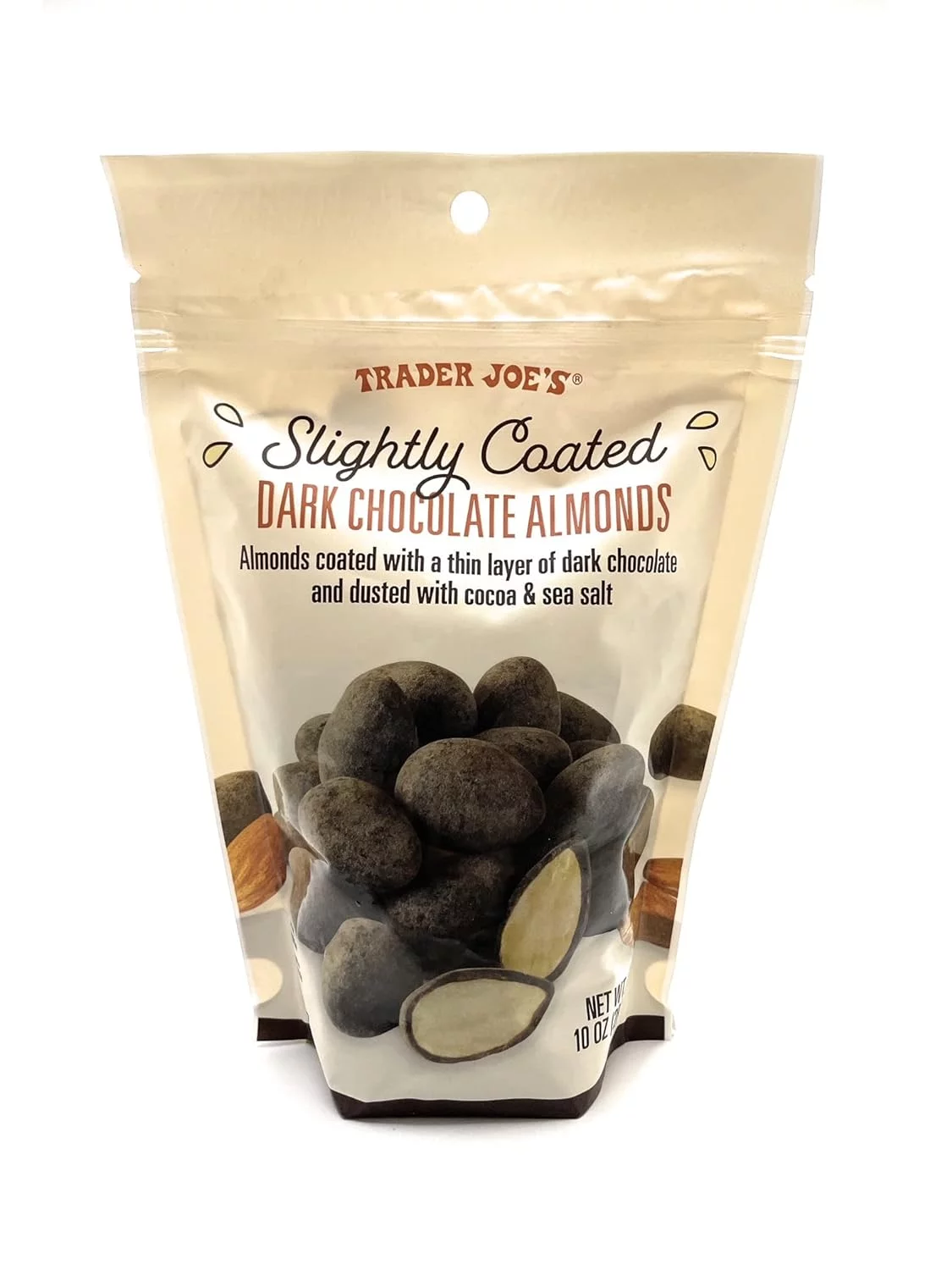 Trader Joe’S Dark Chocolate Almonds Slightly Coated With Dark Chocolate, Cocoa & Sea Salt 10 Oz – (Pack Of 1)