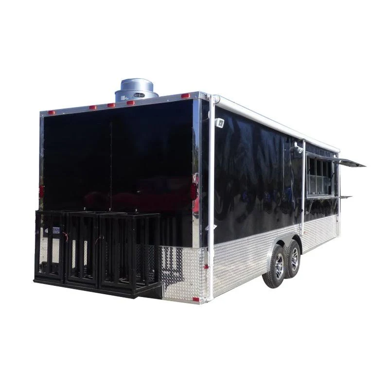 Concession Trailer 8.5&x24& Black - Vending Food BBQ Catering