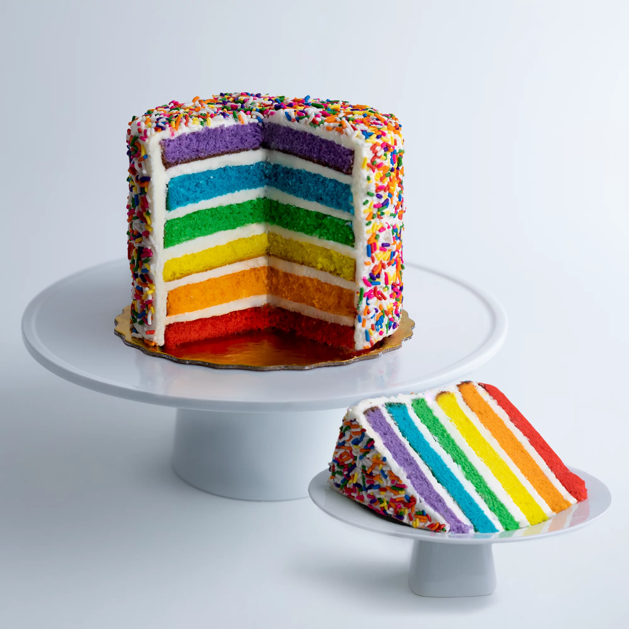 Carlo’s Bakery Cake Boss Vanilla Rainbow Cake, Small 6” Size - Serves 6 to 8 - Birthday Cakes and Treats for Delivery - Baked Fresh Daily, Delivered Frozen in Dry Ice