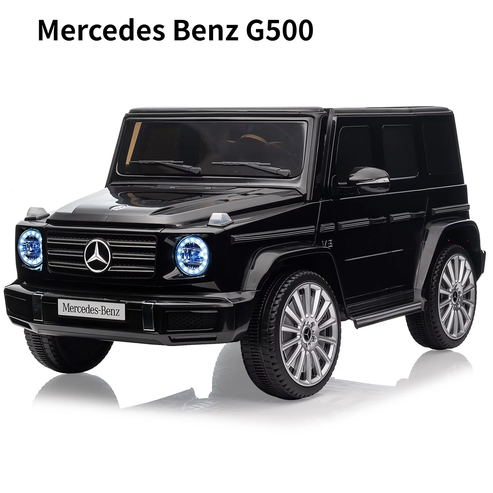 24V Battery Powered Ride On Cars with Remote Control, Licensed Mercedes Benz G500 Electric Car for Kids Boys Girls Gifts, Ride on Trucks Toys with Bluetooth, Music, Led Lights