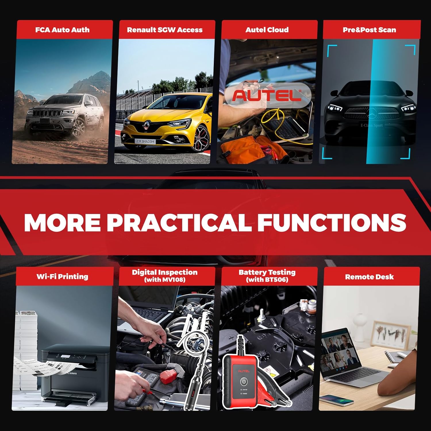 Autel Scanner MaxiCOM MK900, 2024 Upgrade from Autel MK808S & MaxiCheck MX900 Bidirectional Scan Tool, 40+ Service All System Diagnostic Tool