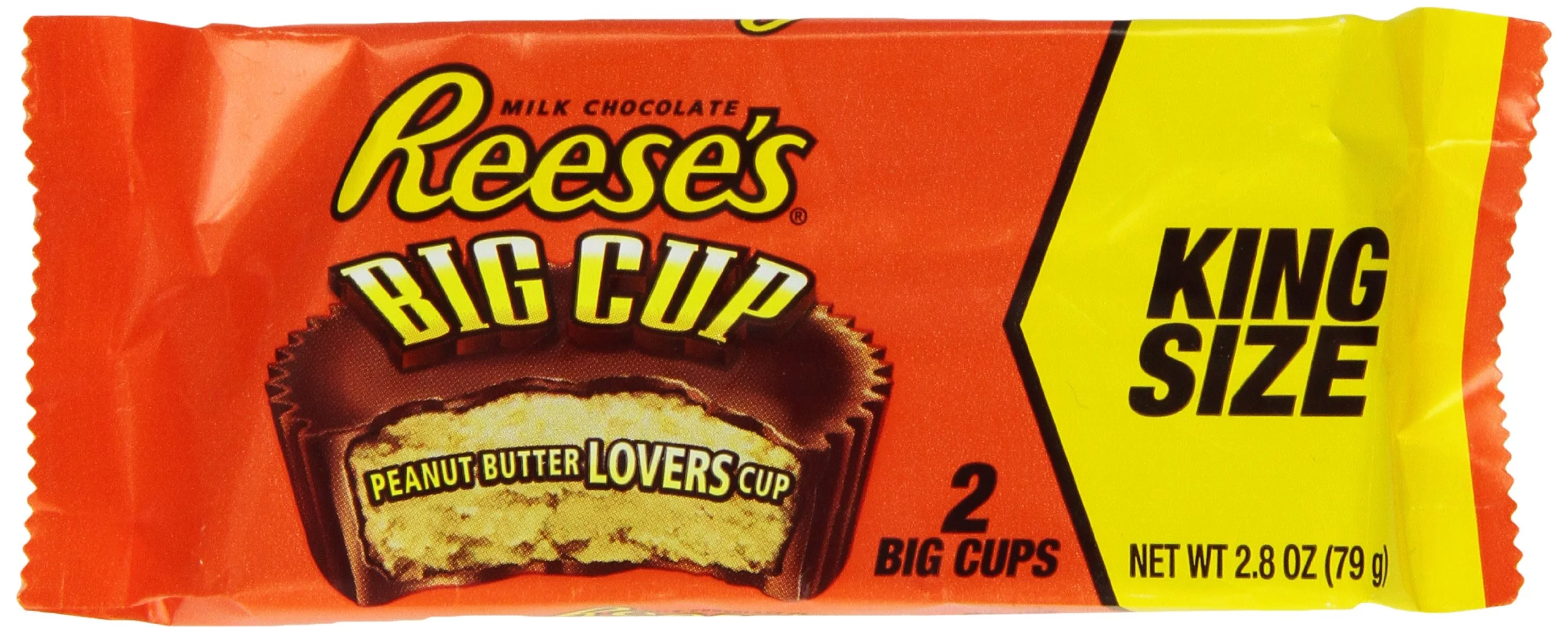 REESE'S King Size Peanut Butter Big Cup, (2.8-Ounce, Pack of 16)