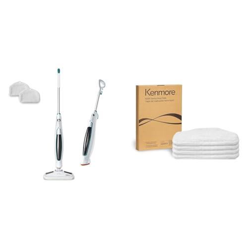 Kenmore SM2060 S200 Series Steam Mop for Floor Cleaning with Easy Scrubber & 2pcs Washable Pads, 2 Modes, Quick-Heating, Lightweight for Hardwood and Tile