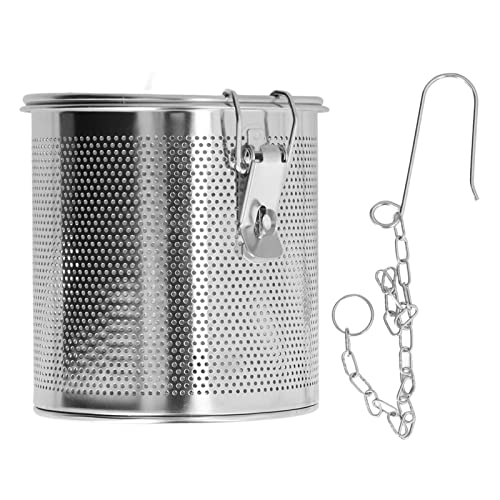 Spice Filter, Stainless Steel Seasoning Bag, Tea Strainer, Extra Fine Mesh Tea Infuser with Chain Hook, Multipurpose Spice Filter Seasoning Strainer for Soup, Brew Tea and Taste Spice