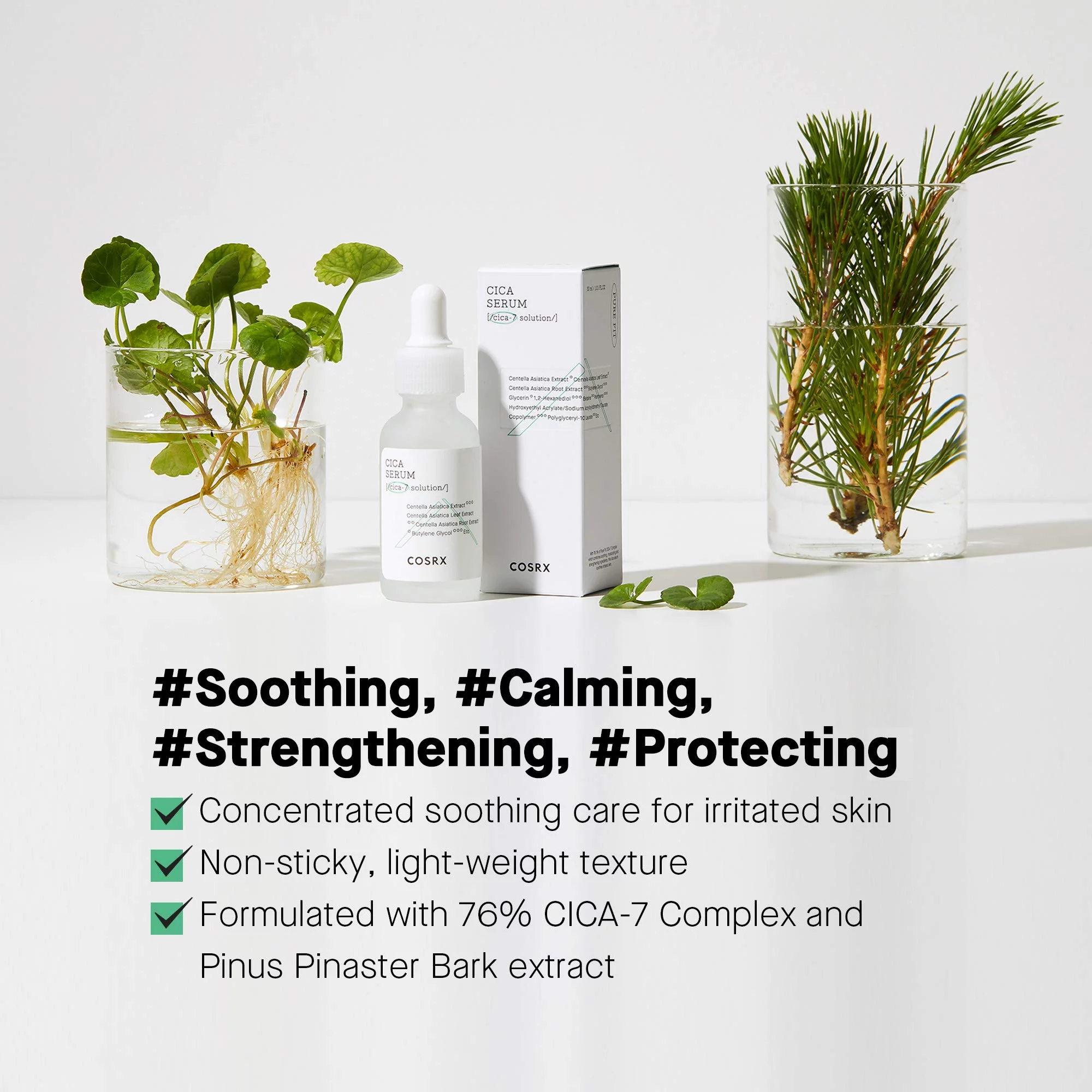 Cosrx Pure Fit Cica Serum, 1 Fl.Oz / 30Ml | Centella | Soothin, Calming, Protecting | Animal Testing Free.