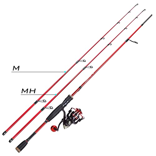 Sougayilang Fishing Rod and Reel Combo, Medium Fishing Pole with Spinning Reel, Baitcaster Combo, SuperPolymer Handle