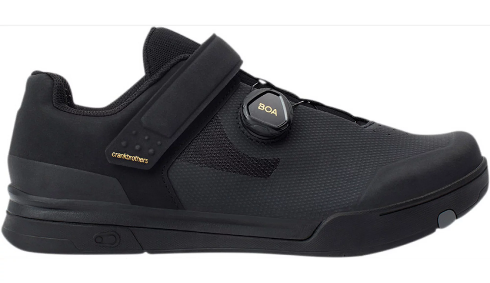 Crank Brothers Mallet BOA Men's Shoe - Black/Gold/Black, Size 12.5