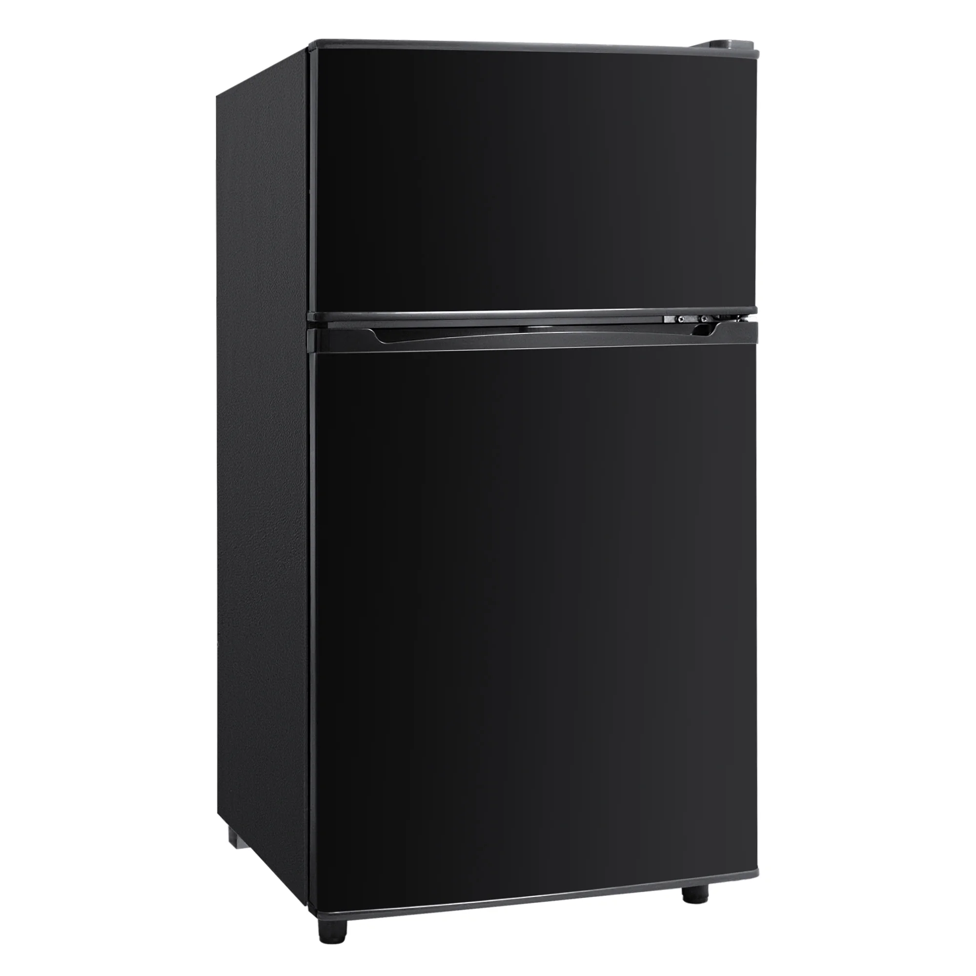 Manastin 3.5 Cu.Ft Mini Fridge with Freezer, Adjustable Thermostat, Low Noise, Removable Glass Shelves, 2 Door Small Refrigerator for Kitchen, Dorm, Office, Bedroom,Black
