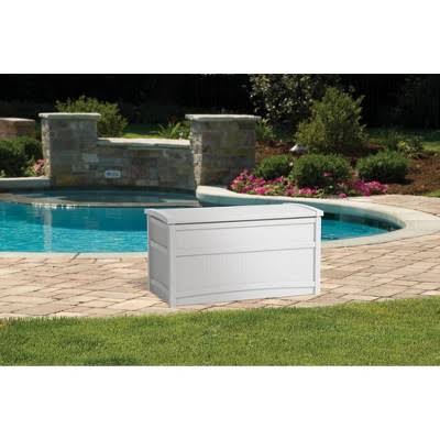 Suncast Resin Deck Box, White