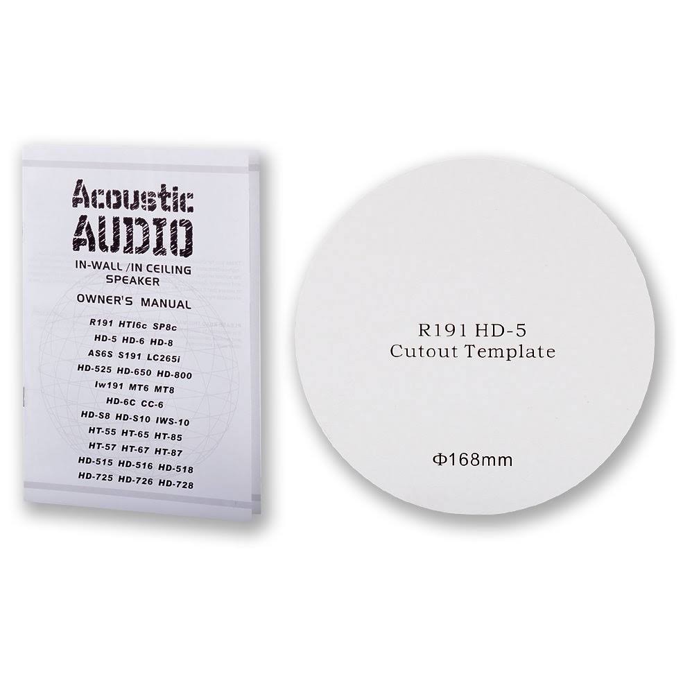 Acoustic Audio HD-5 in Ceiling Speakers Home Theater Surround Sound 5 Speaker Set