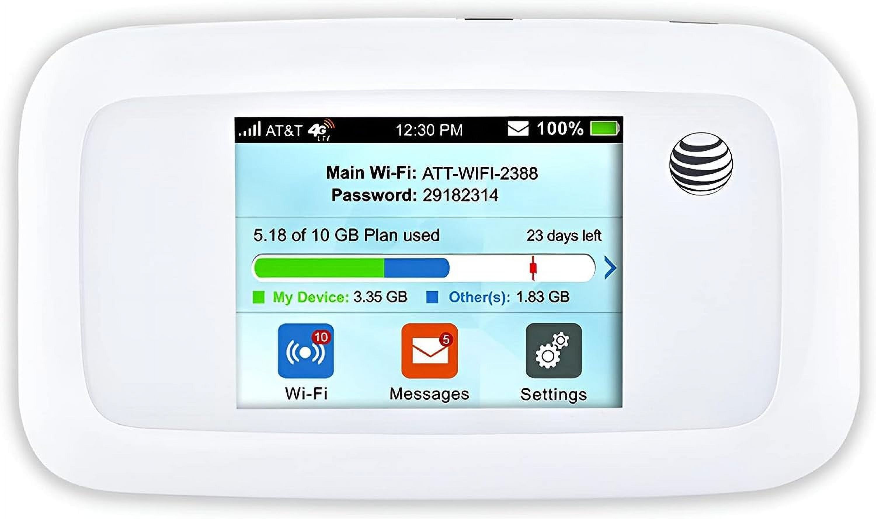 Bundle For AT&T Mobile Hotspot Velocity 4G LTE Router MF923 | Up To 150Mbps Download Speed | fi Connect Up To 10 Devices | GSM Unlocked Case And Extra Battery