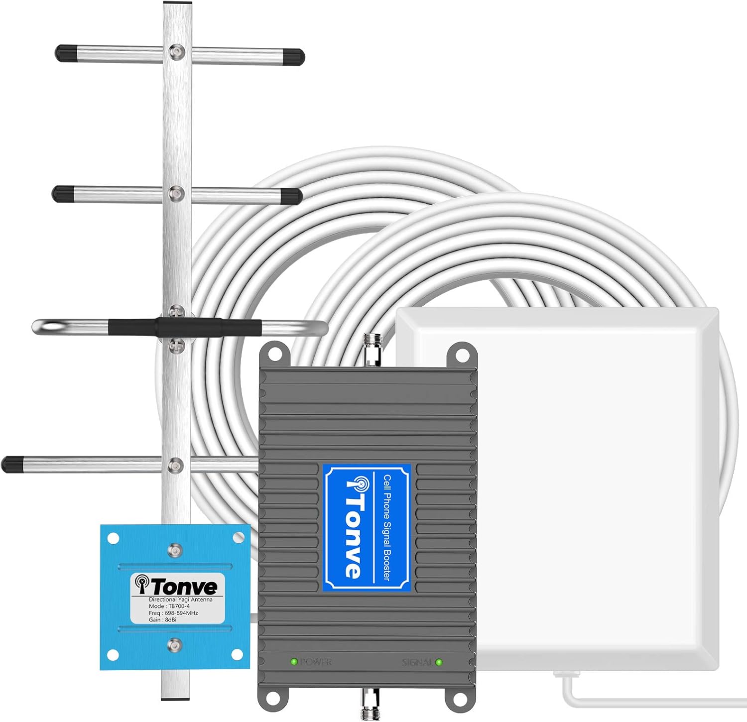 Verizon Cell Phone Signal Booster 5G 4G LTE Band13 700Mhz Cellular Signal Booster Verizon Mobile Phone Signal Booster Verizon Cell Phone Signal Amplifier Repeater with Panel/Yagi Antenna Kit for Home