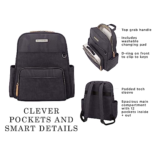 Petunia Pickle Bottom Sync Backpack | Diaper Bag | Diaper Bag Backpack for Parents | Top-Selling Stylish Baby Bag | Sophisticated and Spacious Backpack for On The Go Moms | Mink