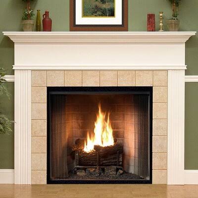 Fireplace Mantel Surround Dovecove Finish: White, Shelf Length: 66.5x22