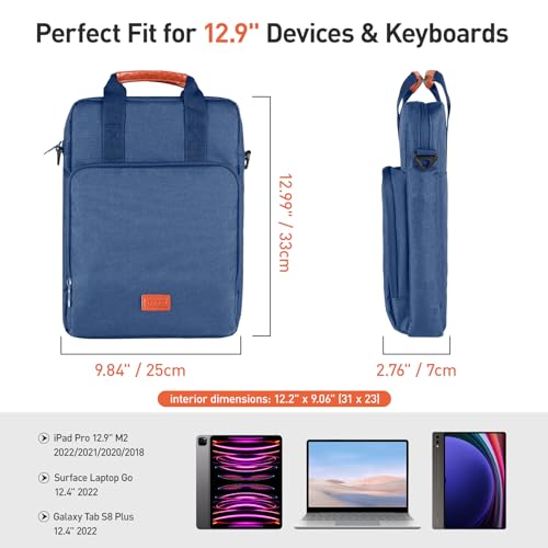 DTTO 9-11 Inch Tablet Sleeve Bag with Shoulder Strap, Double Handle Case Fits iPad Air/Pro 11 inch 2024, iPad 10th Gen 10.9