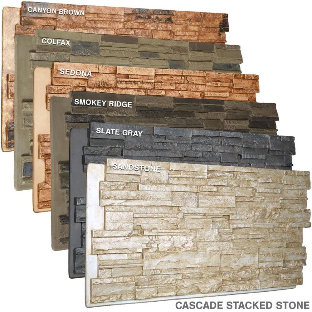 Cascade Stacked Stone, Stonewall Faux Stone Siding Panel (Sedona)
