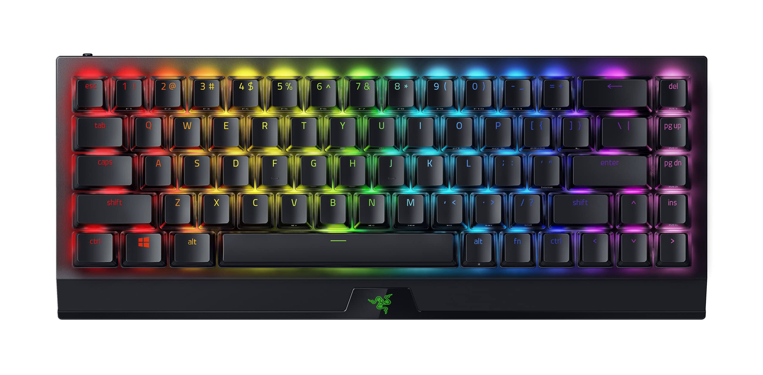 Razer - BlackWidow V3 Mini Hyperspeed Phantom Edition 65% Wireless Mechanical Green Switch Gaming Keyboard - Black
