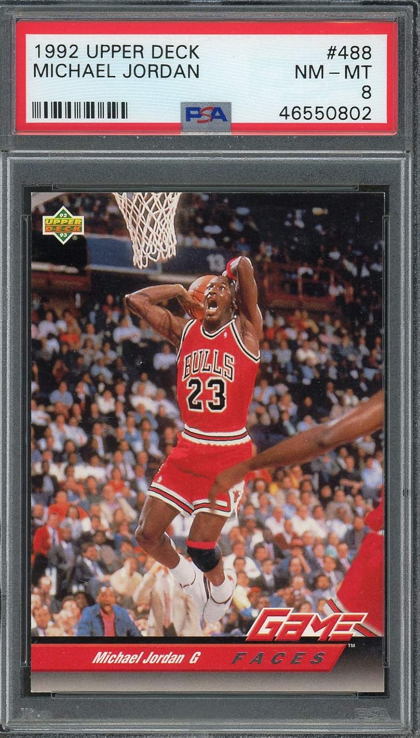 Michael Jordan 1992 Upper Deck Basketball Card #488 Graded PSA 8