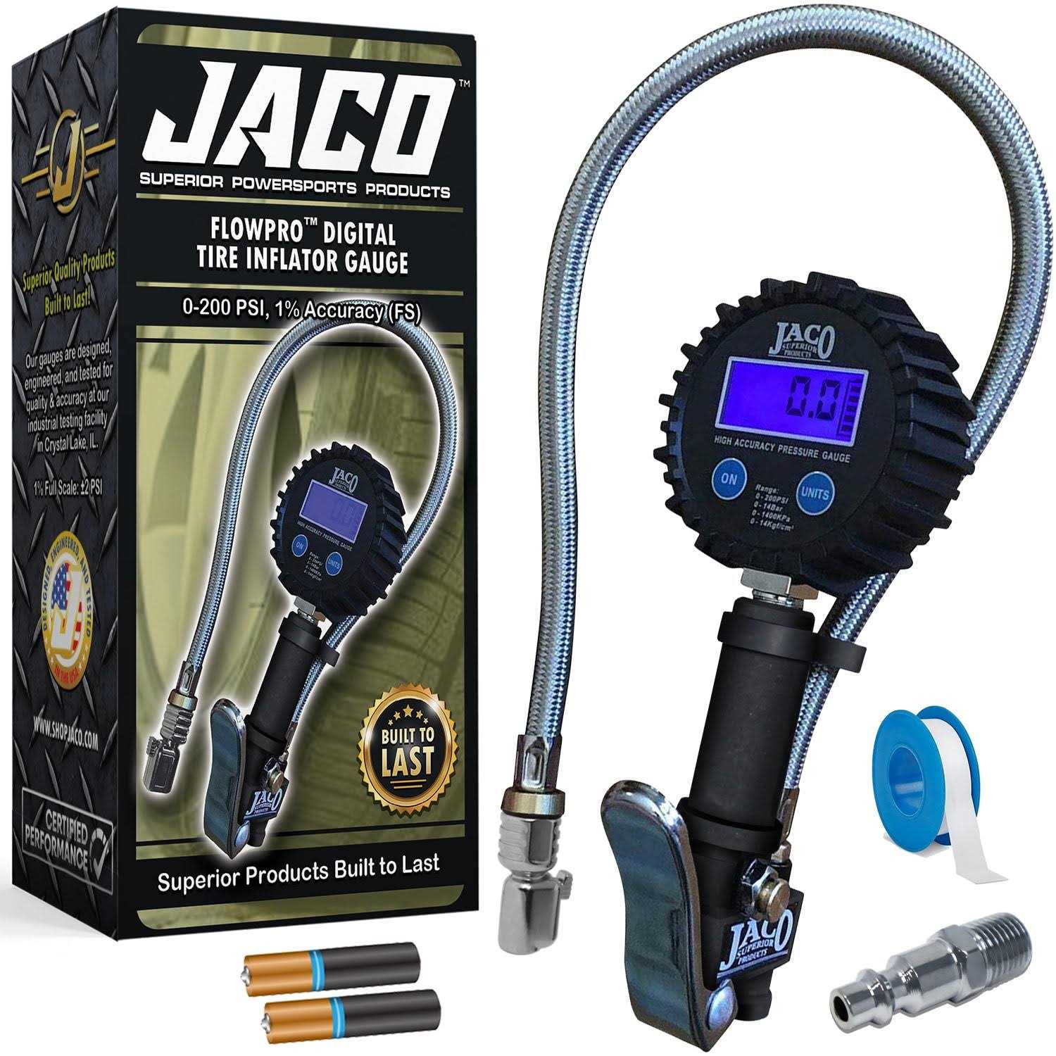 JACO FlowPro Digital Tire Inflator with Pressure Gauge - Sports Supplies Online Store