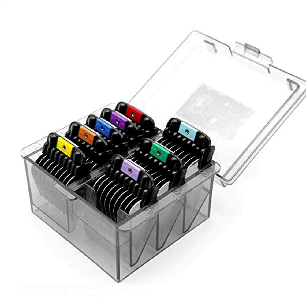 Shernbao Professional Animal Stainless Steel Clip Attachment Guide Comb Set for A5 style Detachable Blade Pet, Dog, Cat, and Horse Clippers - Pet Supplies online store