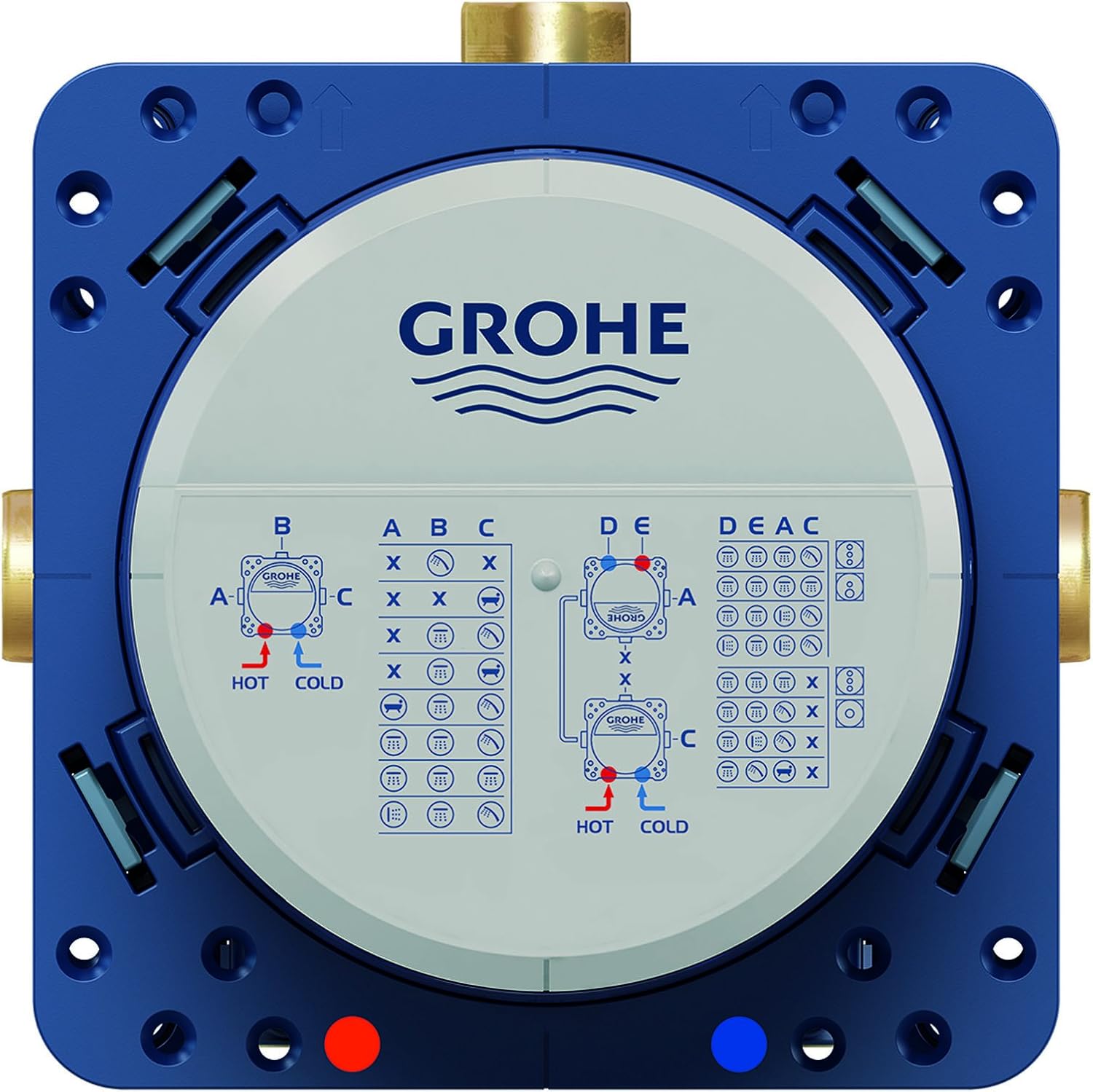 GROHE 35601000 Rapido Smartbox Universal Rough-In Box, No Finish Pack of 2