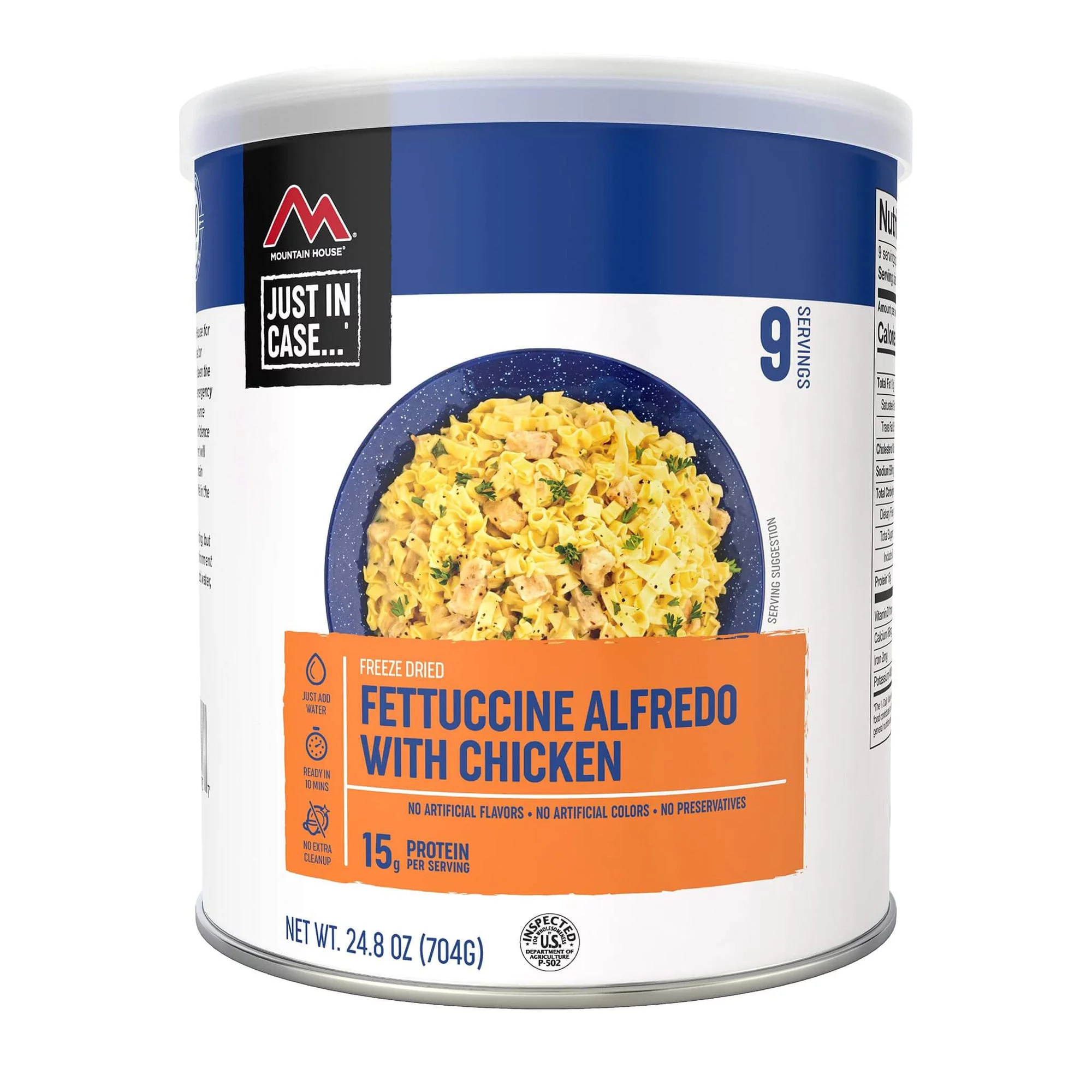 (6 Cans Pack) Newly Launched Mountain House Fettuccine Alfredo with Chicken #10 Can ✅ Freeze Dried Survival & Emergency Camping Food | 24 Servings can ✅